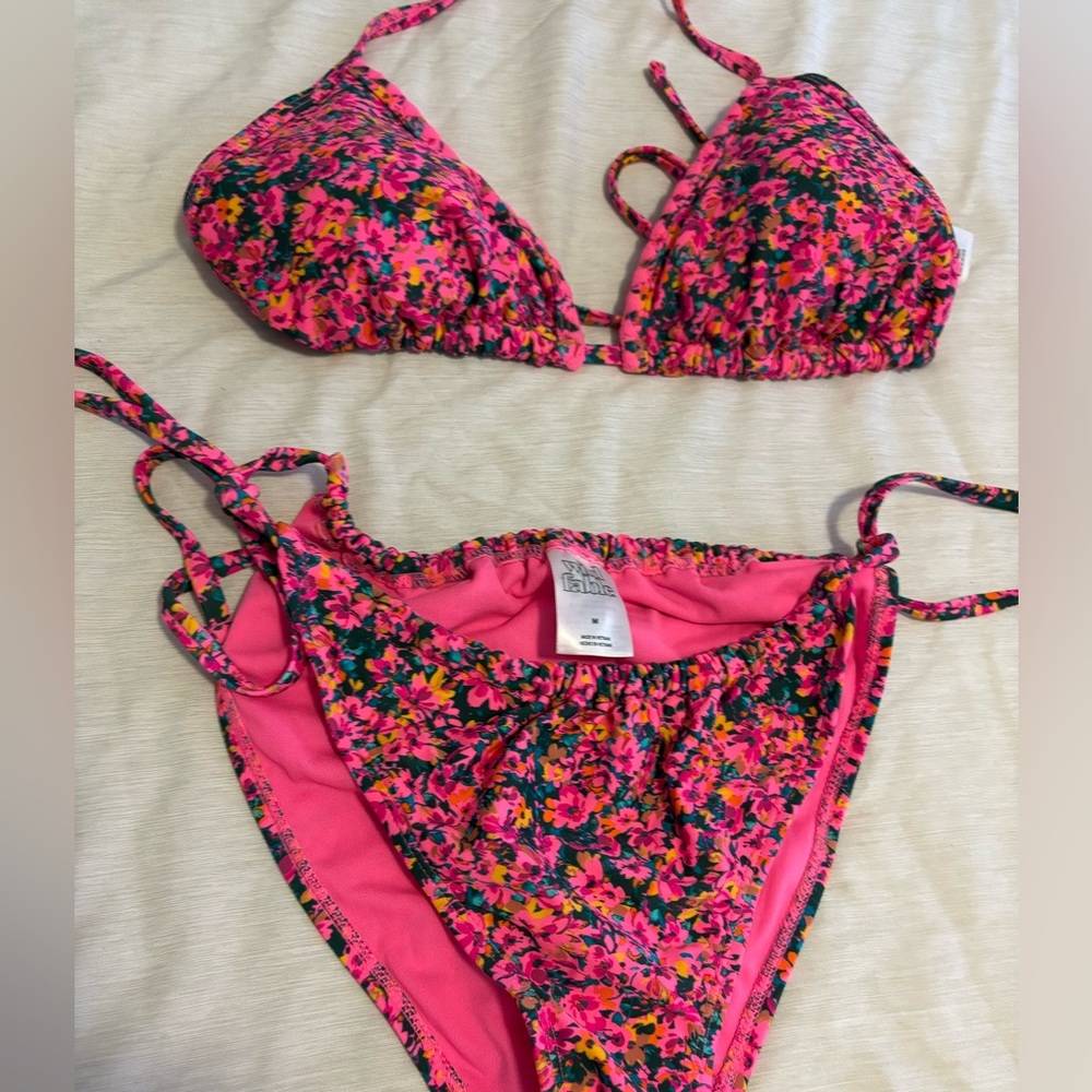 Floral String Bikini Set